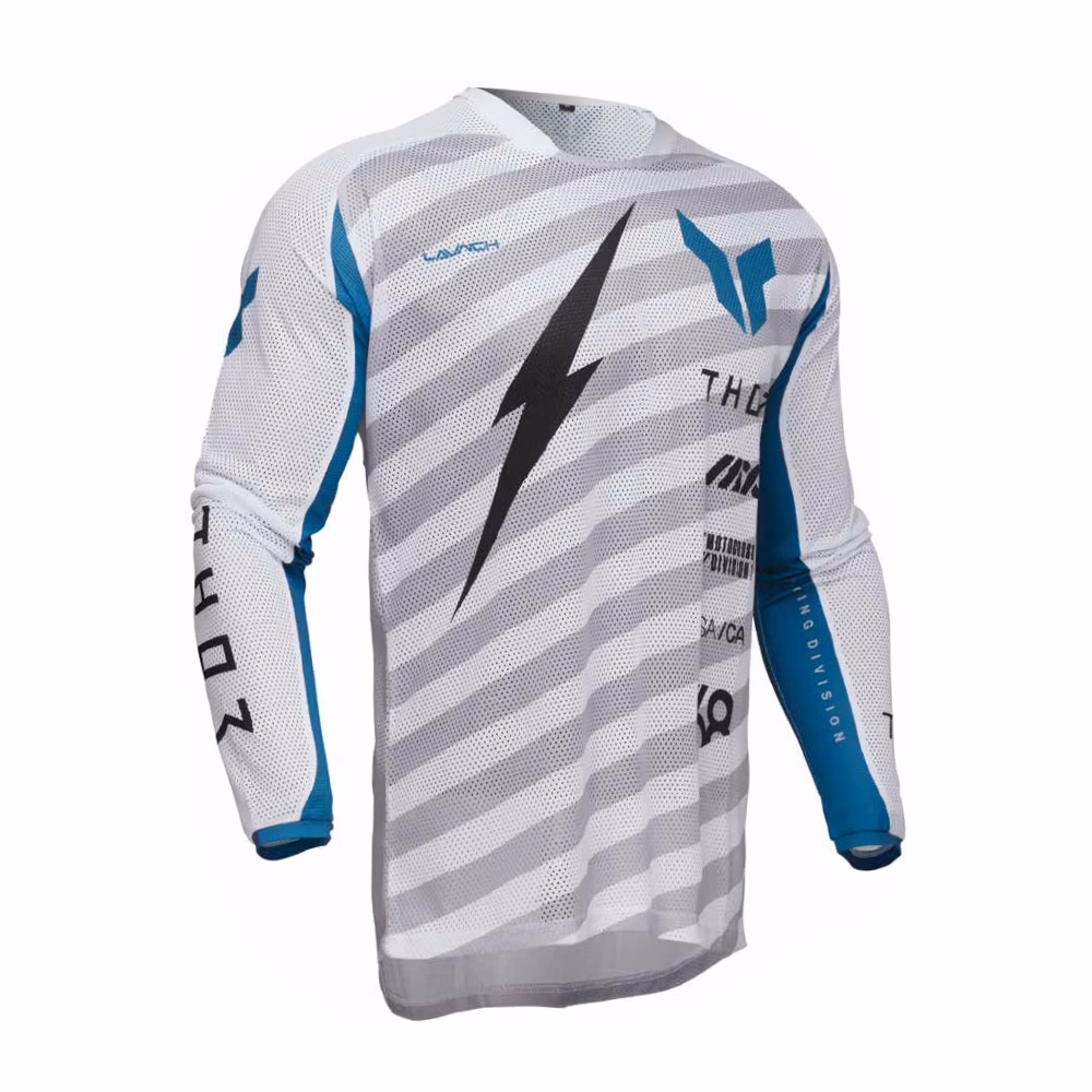Thor Launch Raid Motocross Jeresy White/Grey