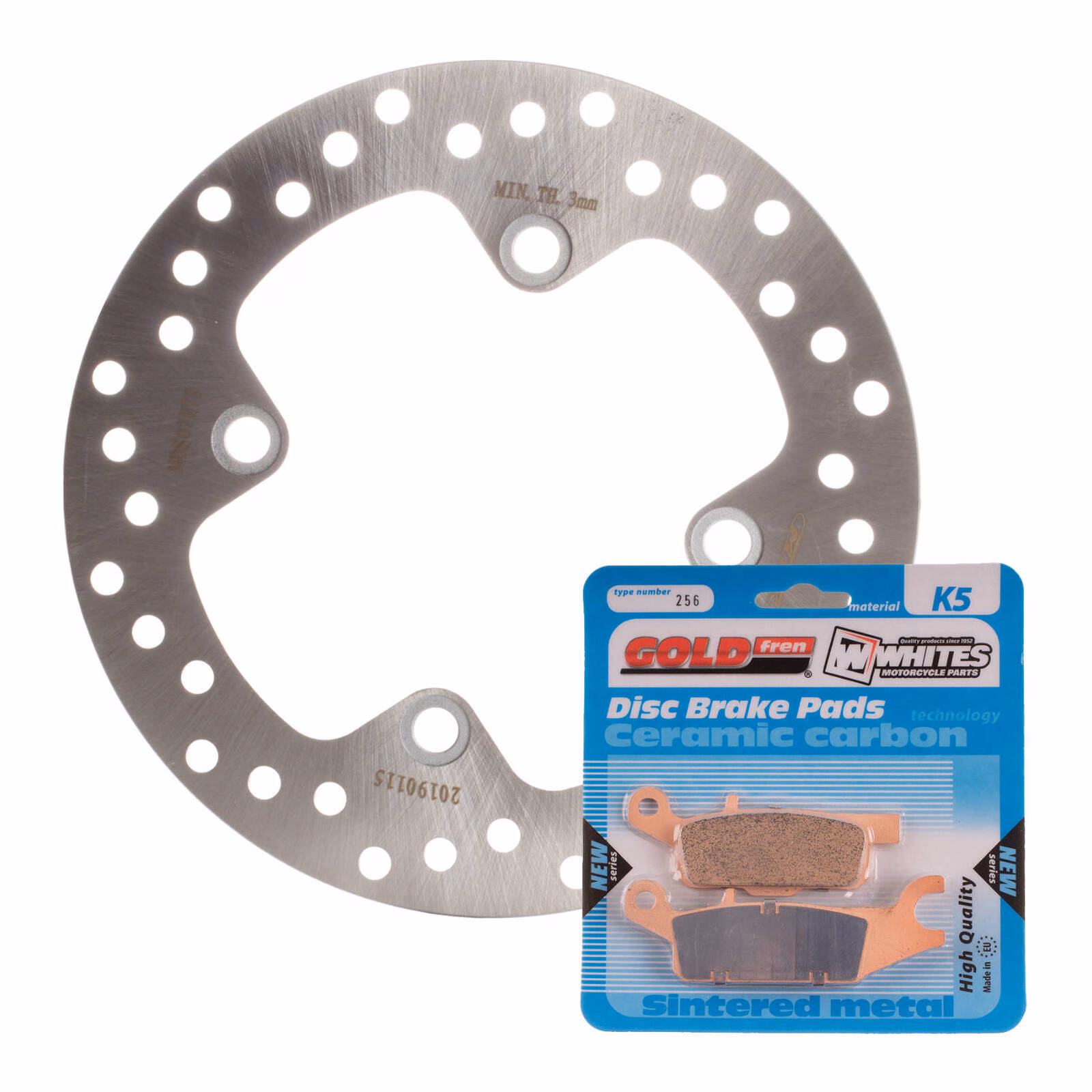 Brake Disc & Pad Rear Kit - Yamaha YFM700FA '07-'13 - Image 1