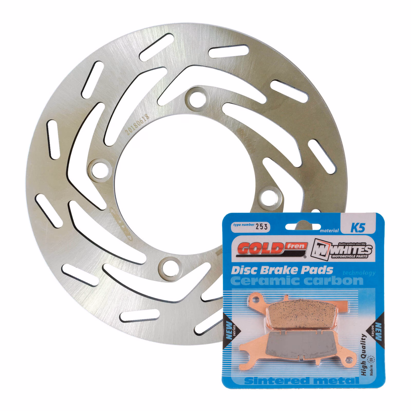 Brake Disc & Pad Front Kit - Yamaha YFM700FAP '07-'20 - Right - Image 1