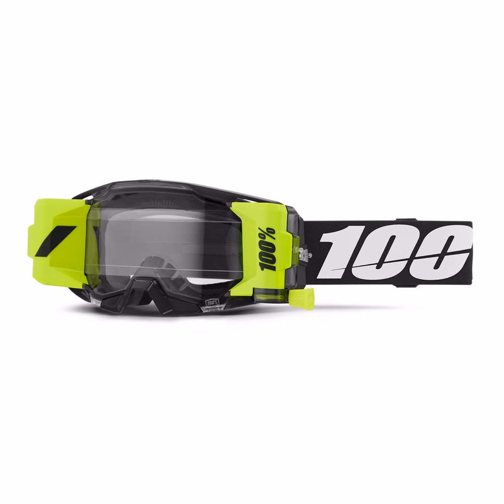 100% ARmatic Forecast Motocross Goggles Black - Clear Lens