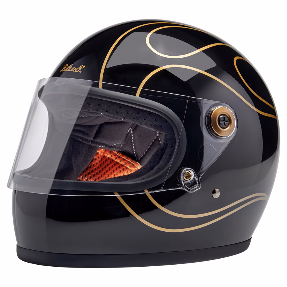 Biltwell S ECE R22.06 Road Helmet Gloss Black Flames