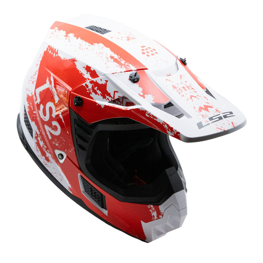 LS2 MX706J Coz Hyde Motocross Helmet Youth Red / White