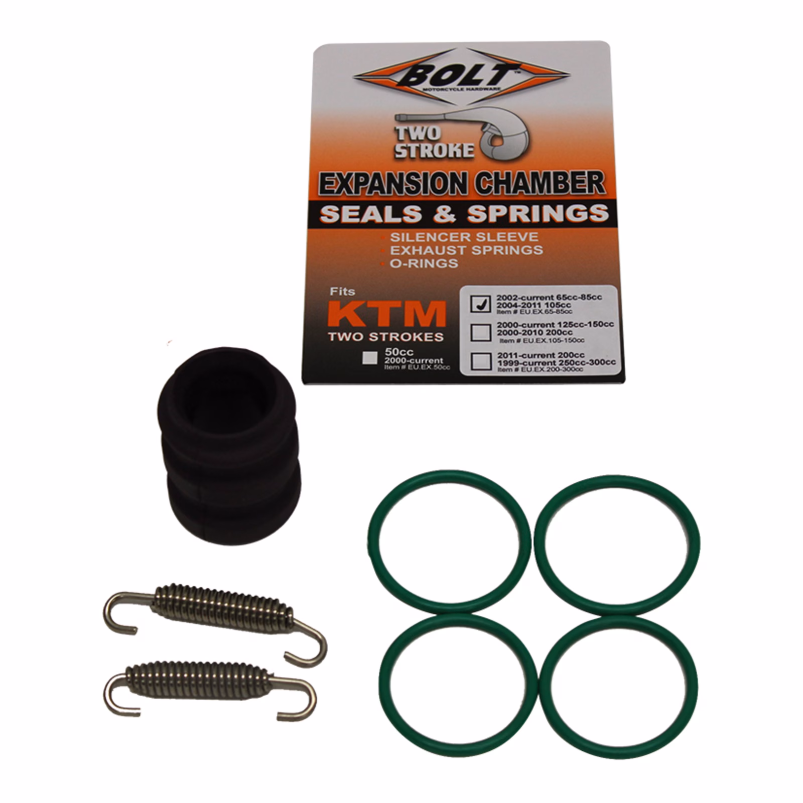 BOLT EXHAUST O-RING PACK KTM 65-85 02- - Image 2
