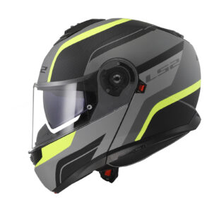 LS2 FF908 Strobe II Monza Flip Front Helmet Matte Black / Hi-Vis Yellow - Image 2