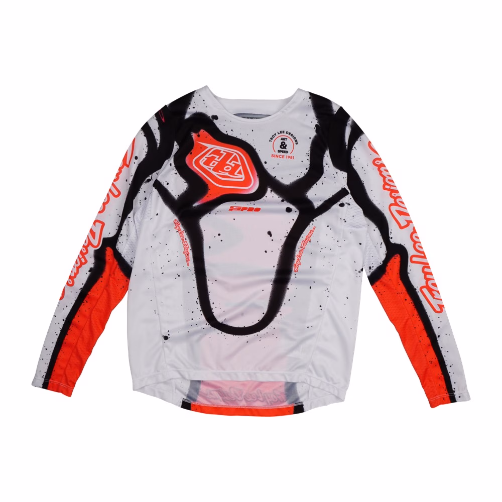 Troy Lee Designs GP Pro Membrane Motocross Jersey Youth White/ Infra Red