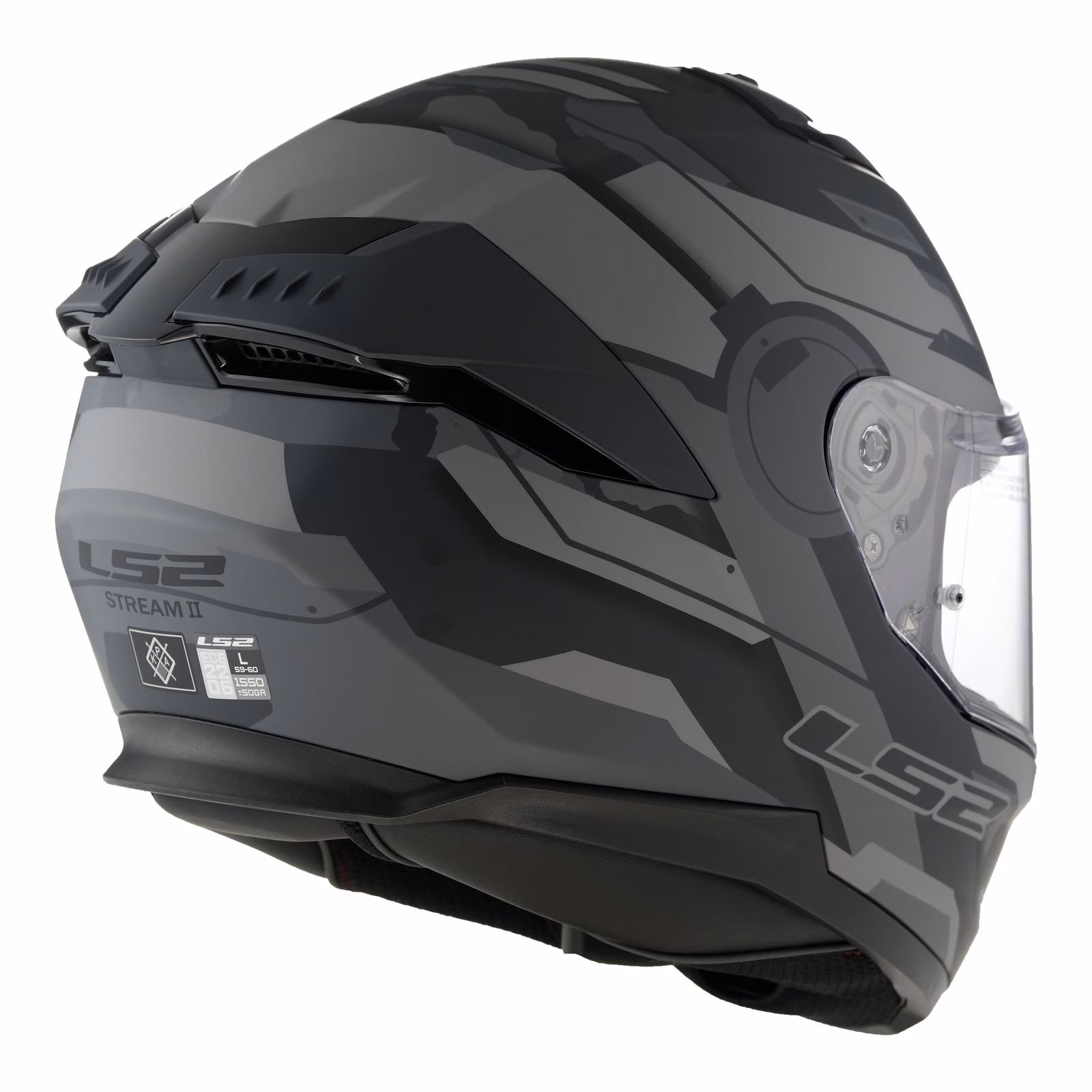 LS2 FF808 Stream II Shadow Road Helmet Matte Titanium / Grey - Image 15