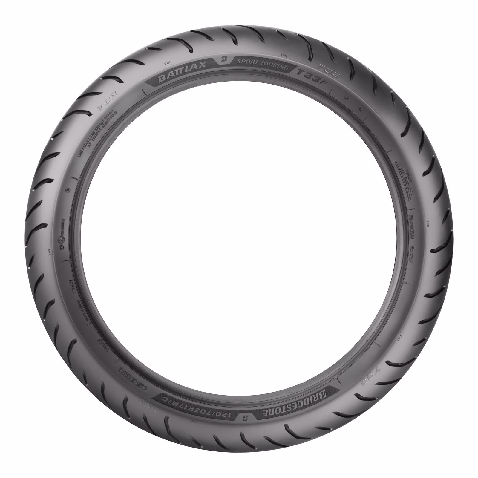 Bridgestone Battlax T33 Sport Touring Tyre Front 120/70x18 (Radial) - Image 1
