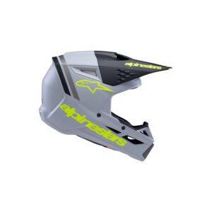 Alpinestars S-M3 Youth Motocross Helmet Radium Gray/Black/Yellow Fluoro Matte - Image 1