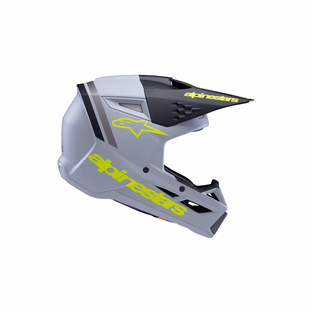 Alpinestars S-M3 Youth Motocross Helmet Radium Gray/Black/Yellow Fluoro Matte