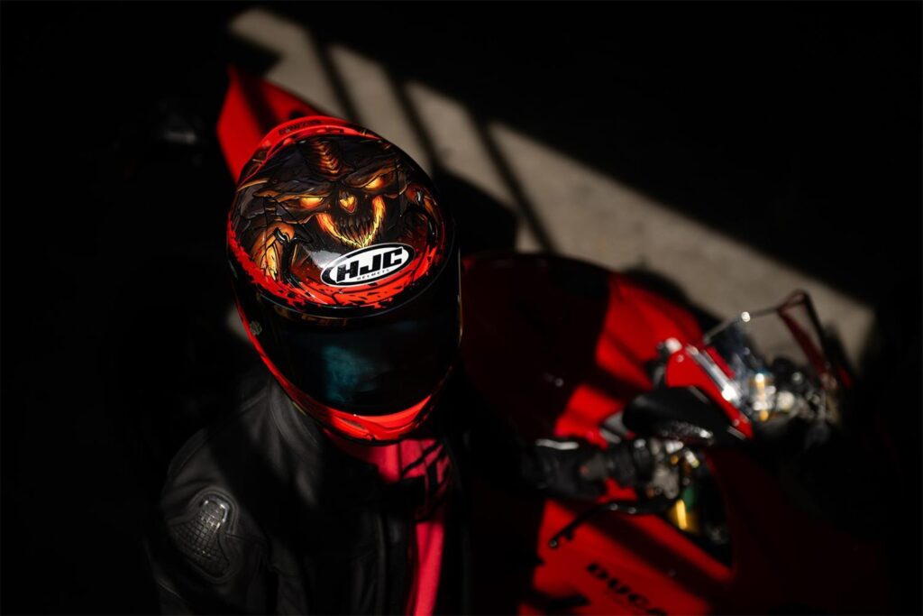 HJC RPHA12 Diablo Blizzard MC1 Road Helmet