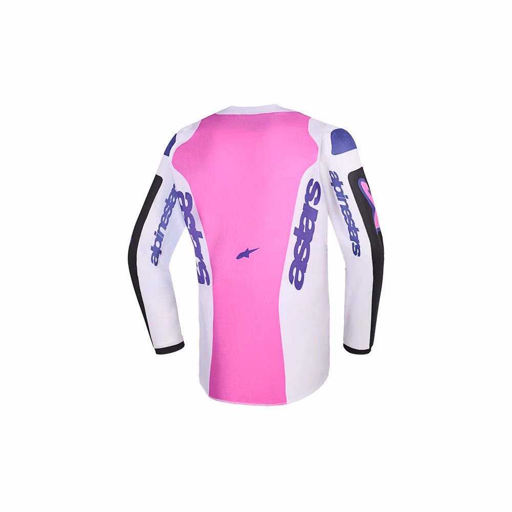 Alpinestars Fluid Grid Motocross Jersey Youth Black/Light Gray/Purple