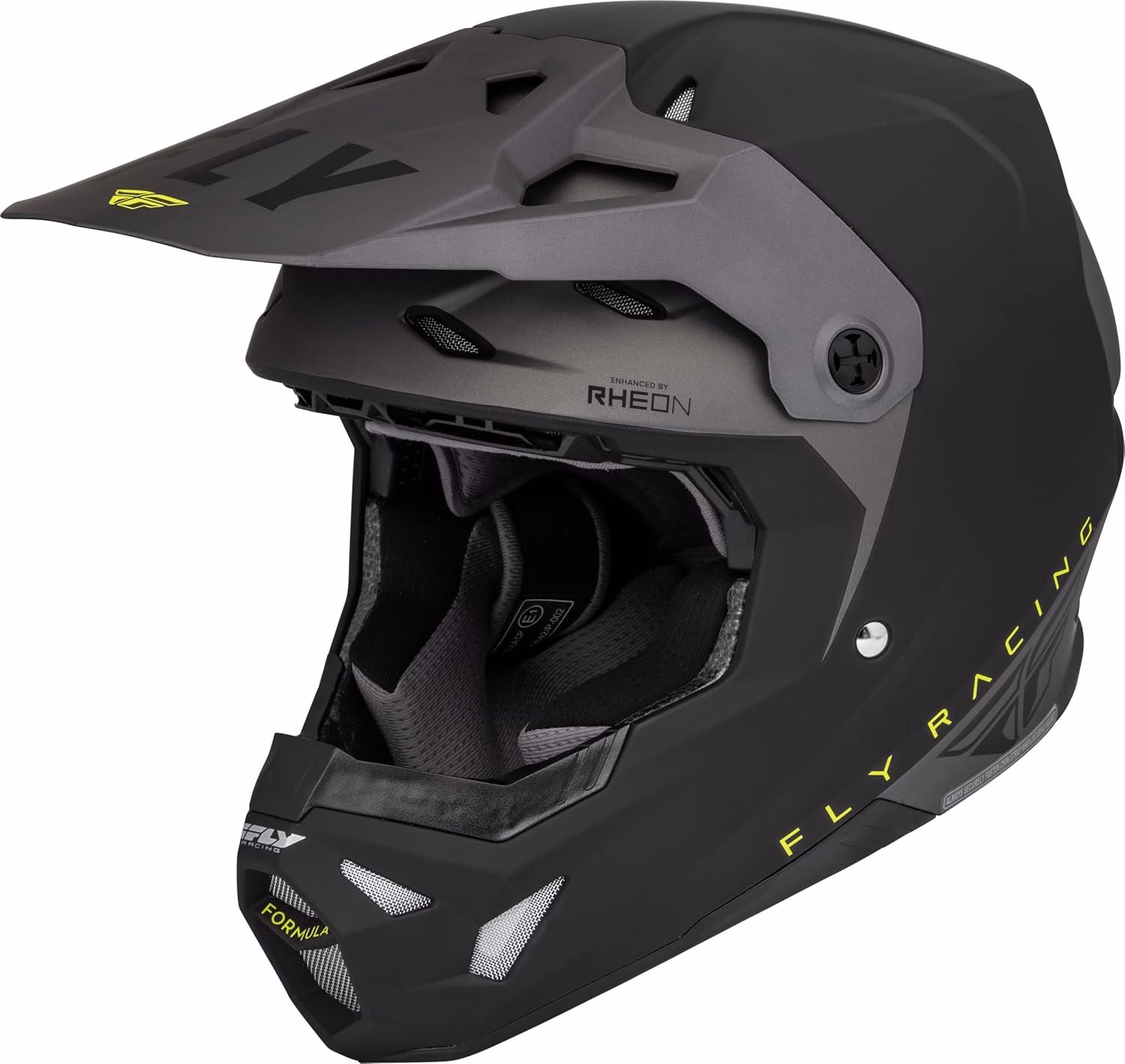 Fly Formula CP Slant Motocross Helmet Matte Black/Grey/Hi Vis - Image 1