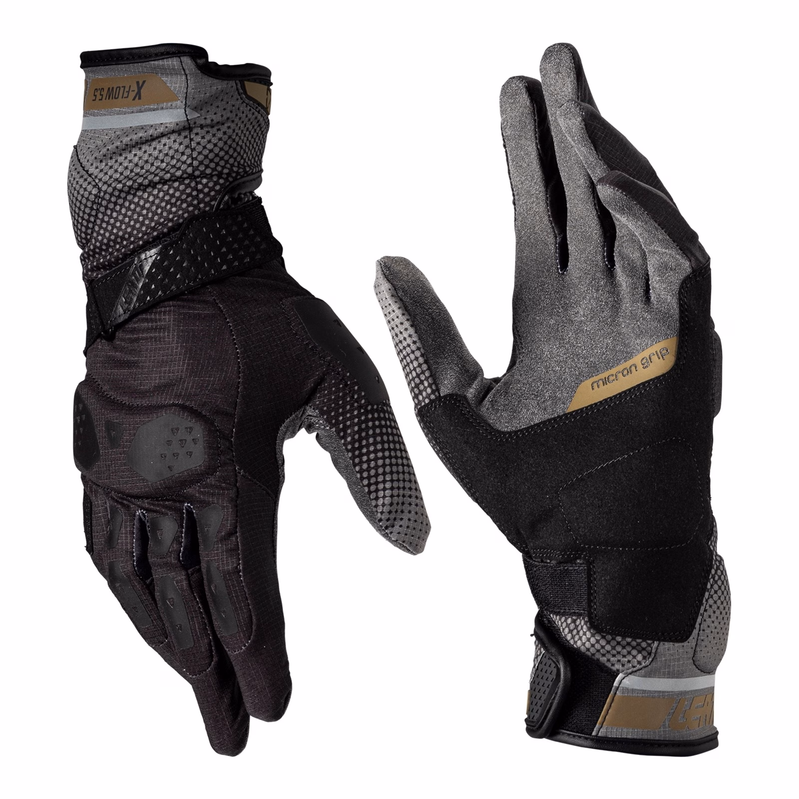 Leatt 5.5 ADV X-Flow Adventure Gloves Stealth - Image 1