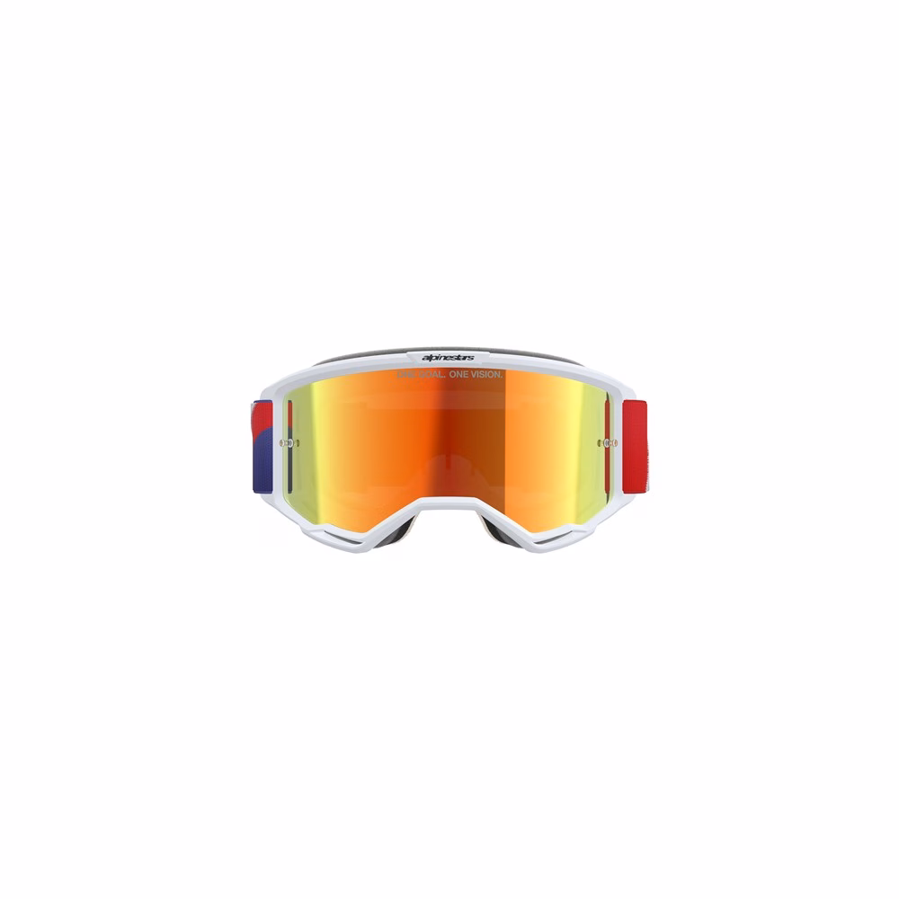 Alpinestars Vision 5 Corp Motocross Goggles Red/Purple - Mirror Red Lens