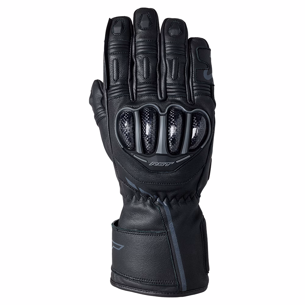 RST S1 Leather Road Gloves Black
