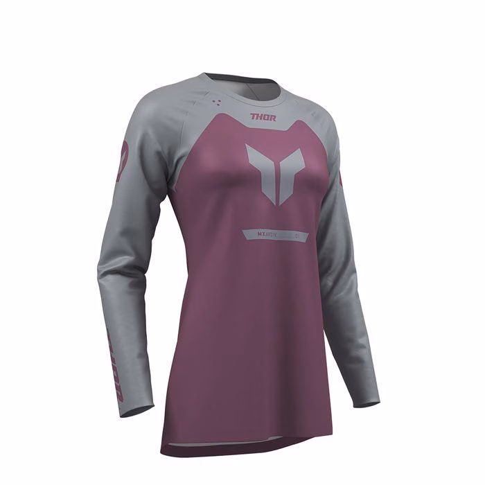Thor MX Ridemode Menace Motocross Jersey Ladies Purple/Grey