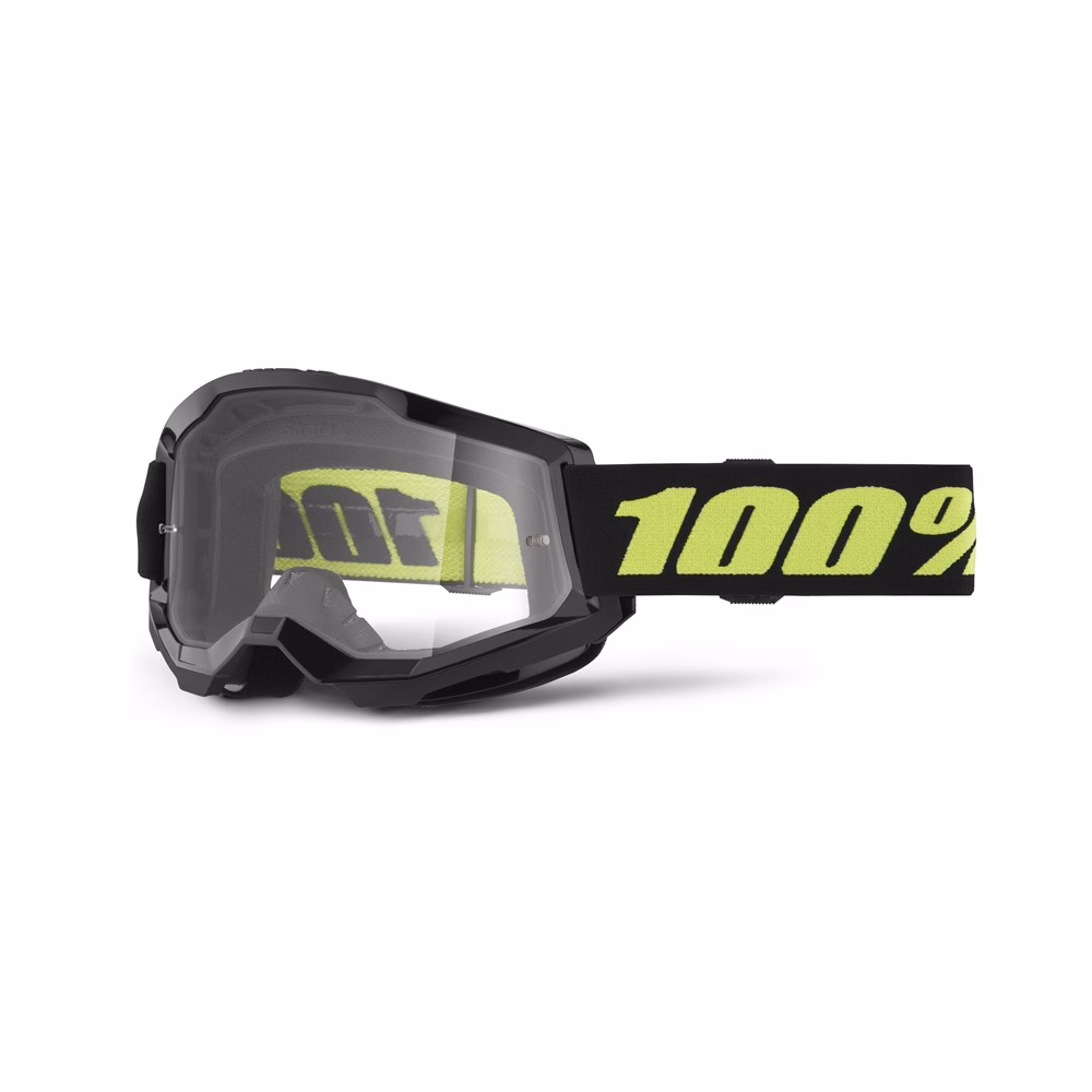 100% Strata 2 Motocross Goggles Solar Eclipse - Clear Lens