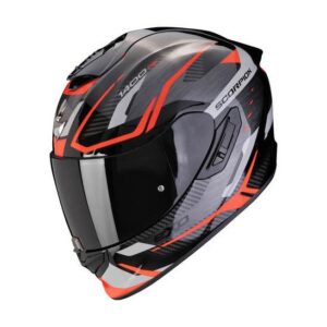 Scorpion EXO-1400 EVO II AIR ACCORD Road Helmet Grey/Red - Image 1
