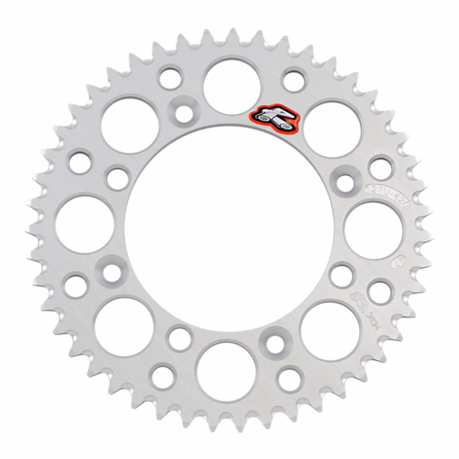 Renthal Sprocket Rear Silver 52T Alloy 7075 T6 Grooved - Image 1