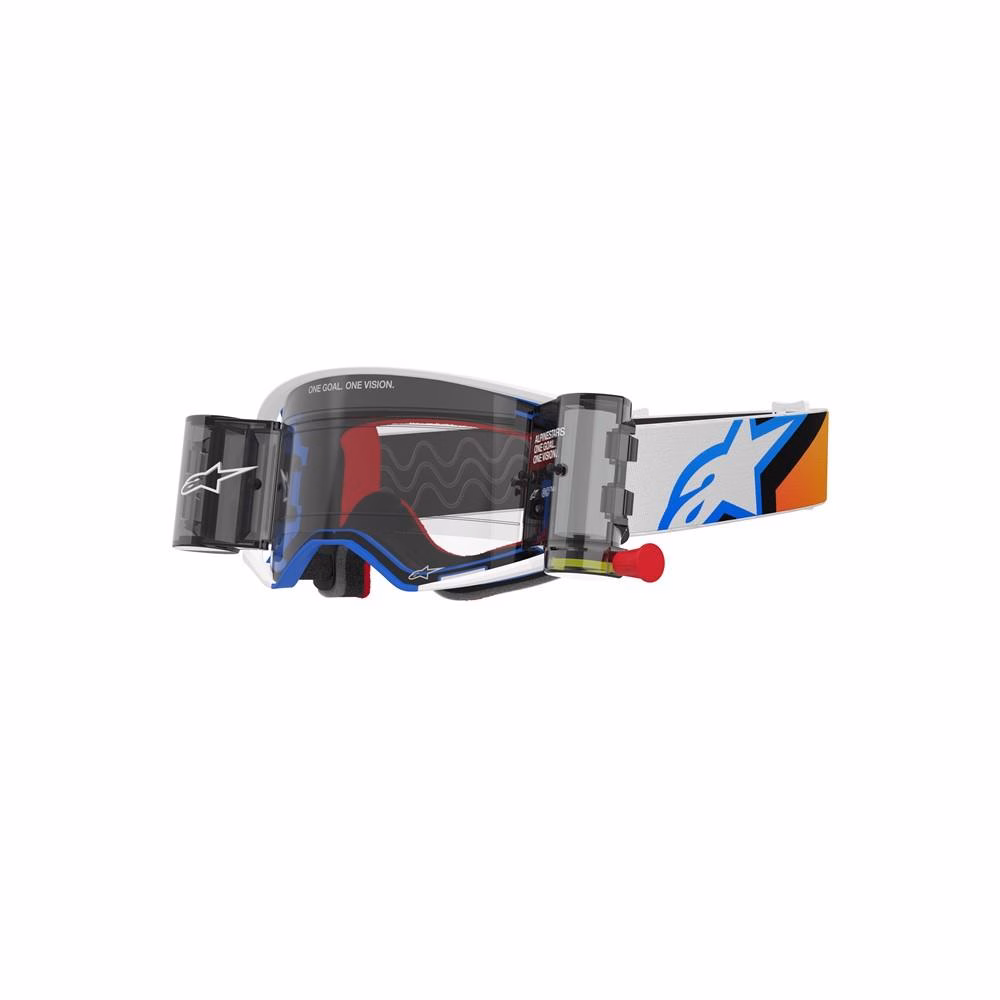 Alpinestars Supertech Corp Motocross Goggle Roll Offs Blue/Orange - Clear Lens