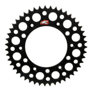 Renthal Sprocket Rear Black 49T Alloy 7075 T6 Grooved - Image 1