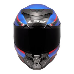 LS2 FF807 Dragon Road Helmet Trax Blue/Red/Carbon - Image 4