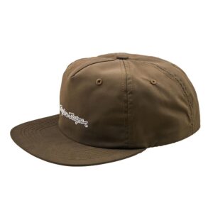 Troy Lee Designs Signature Unstructured Snapback Olive Canvas - Image 1