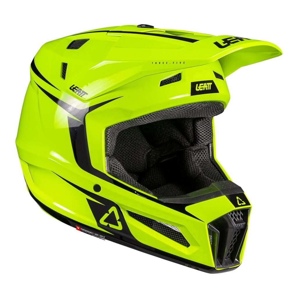 Leatt 3.5 Junior Motocross Helmet Kit - Neon Yellow