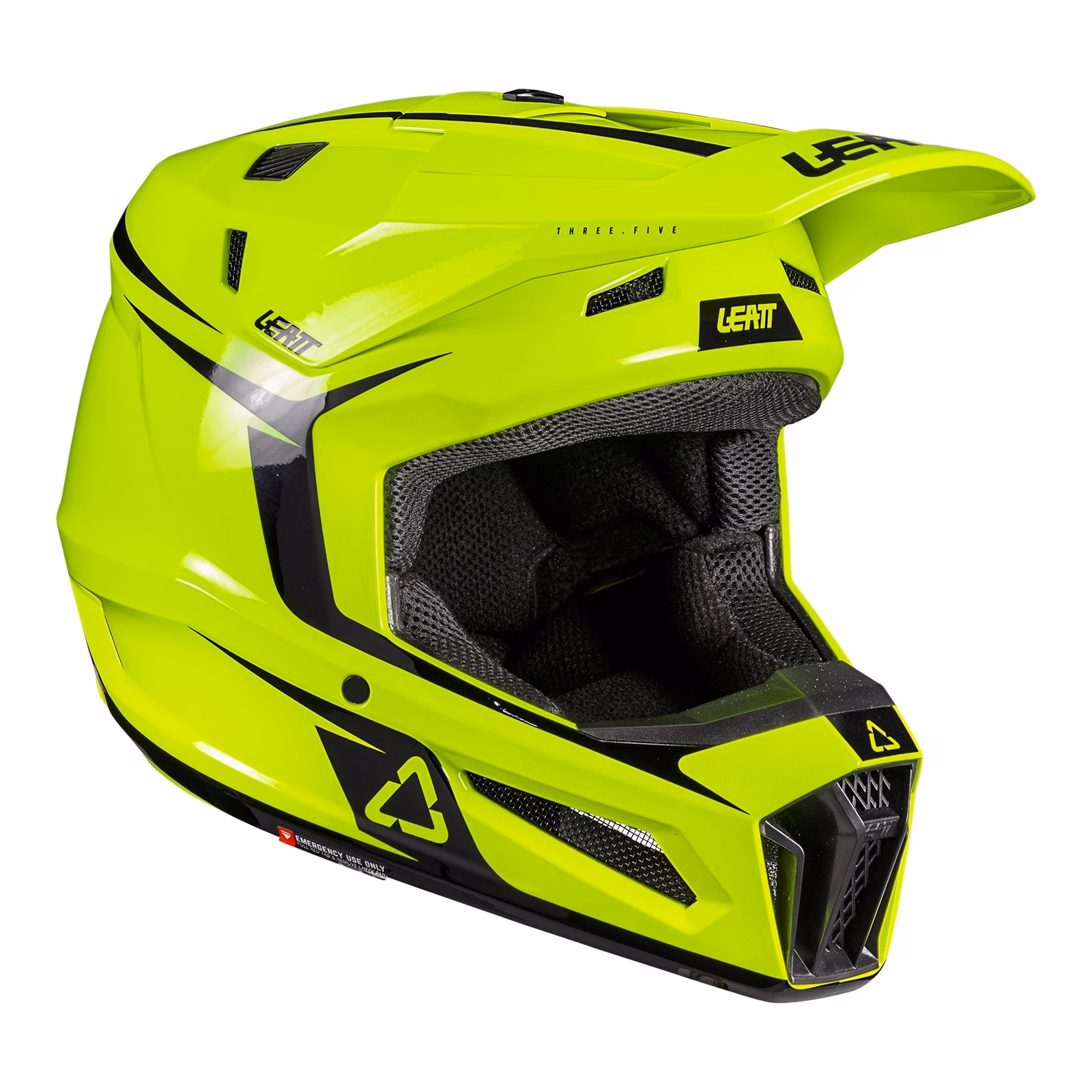 Leatt 3.5 Junior Motocross Helmet Kit - Neon Yellow - Image 1