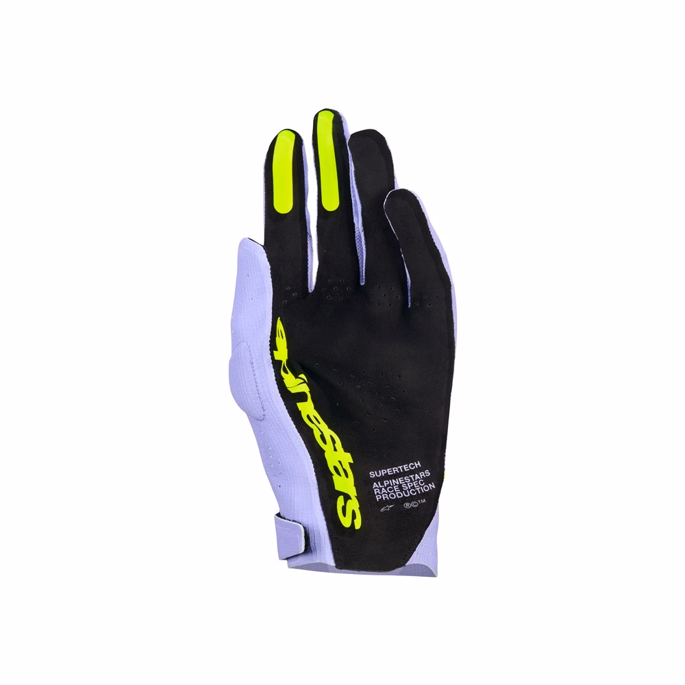Alpinestars Supertech Motocross Gloves Lavender/Violet/Yellow Fluoro