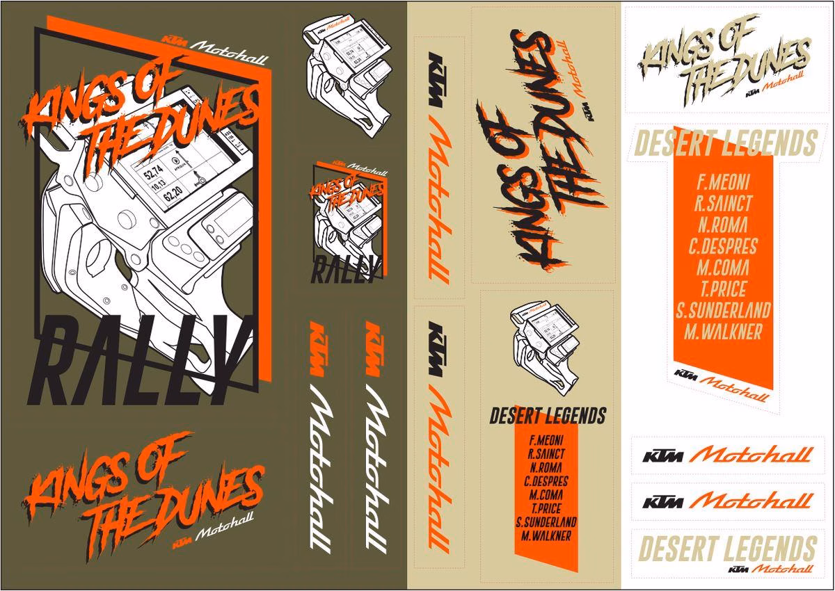 KTM Logo Sticker Sheet - Image 1