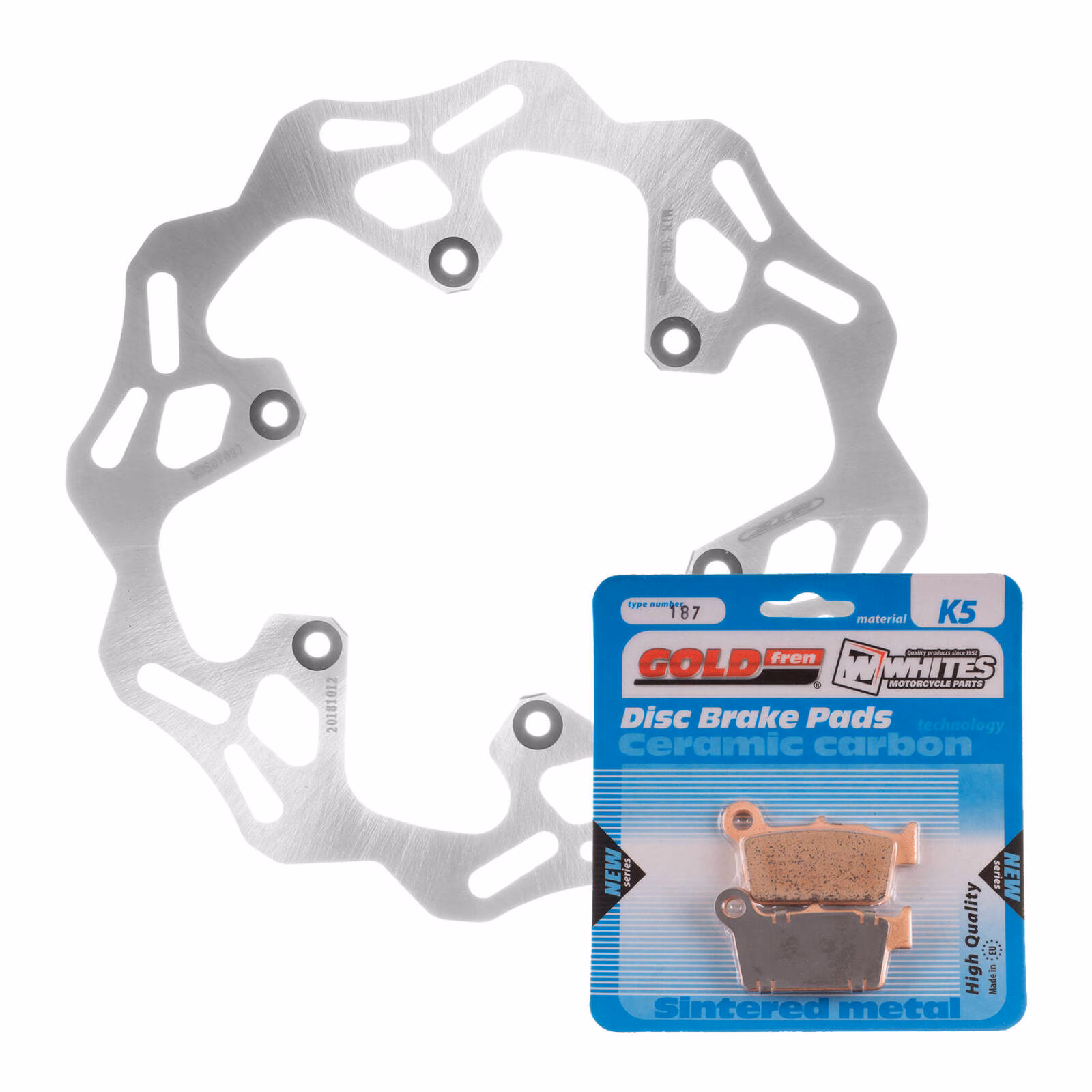 Brake Disc & Pad Rear Kit - Yamaha WR450F '03-'20 - Wave - Image 1