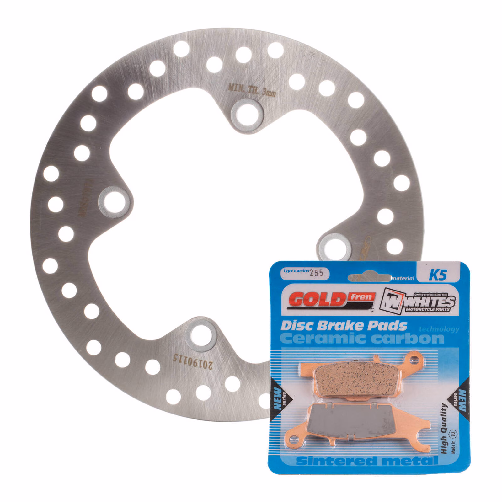 Brake Disc & Pad Rear Kit - Yamaha YFM700FA '07-'13 - Image 1