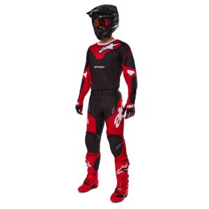 Alpinestars Racer Veil Motocross Jersey Black/Bright Red - Image 4