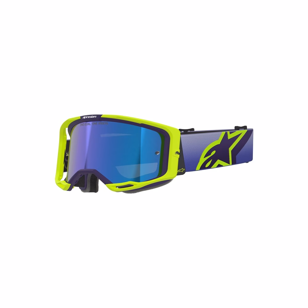 Alpinestars Vision 8 Corp Motocross Goggle Purple/Yellow Fluoro - Mirror Blue Lens