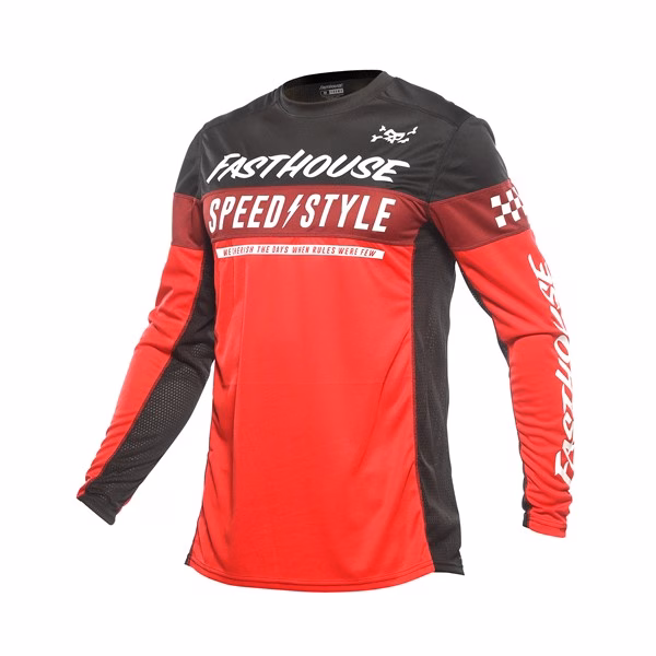 Fasthouse Grindhouse Akin Motocross Jersey Youth Red/Black