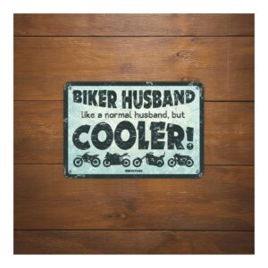 Oxford Garage Metal Sign: "Biker Husband Cooler" - Image 2