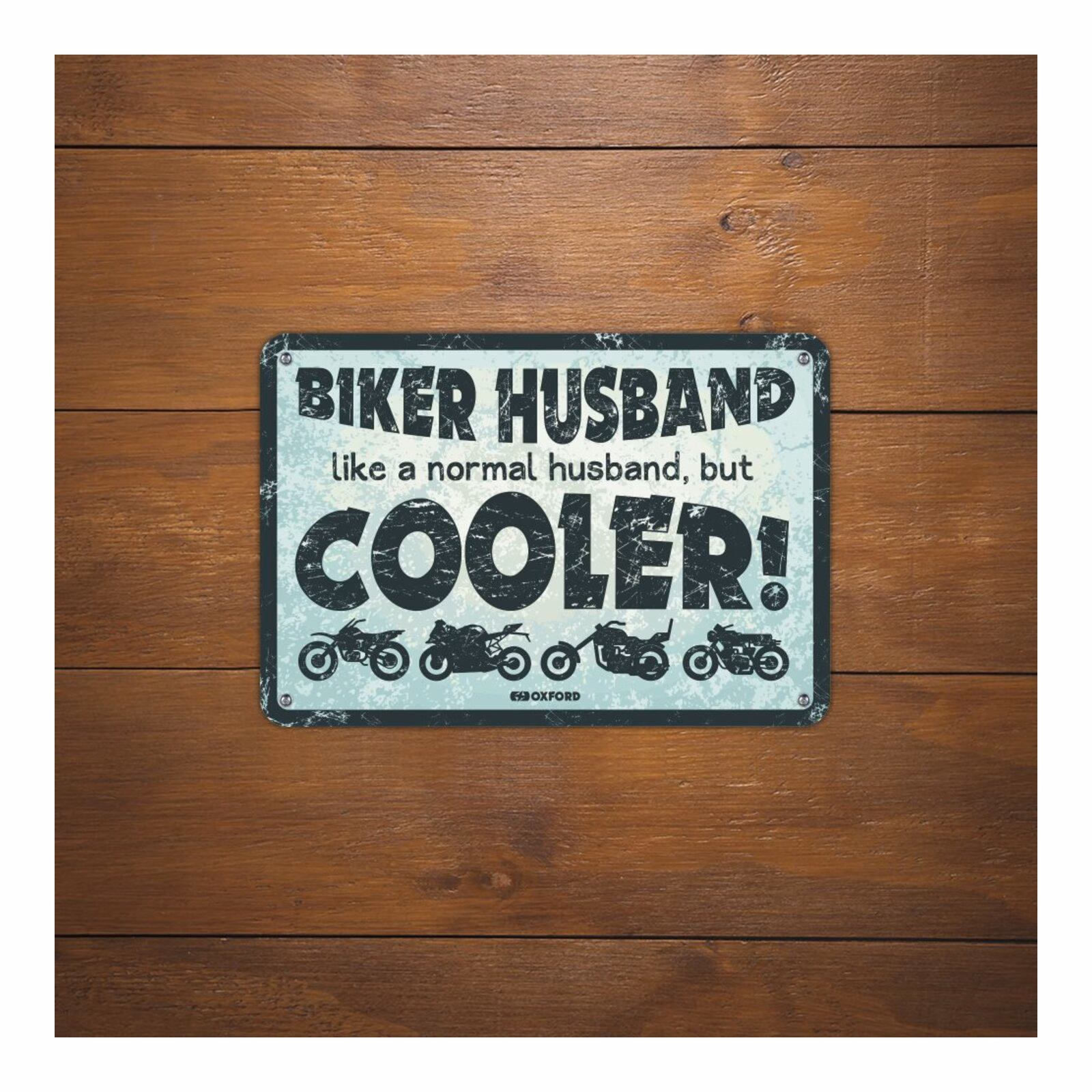 Oxford Garage Metal Sign: "Biker Husband Cooler" - Image 2