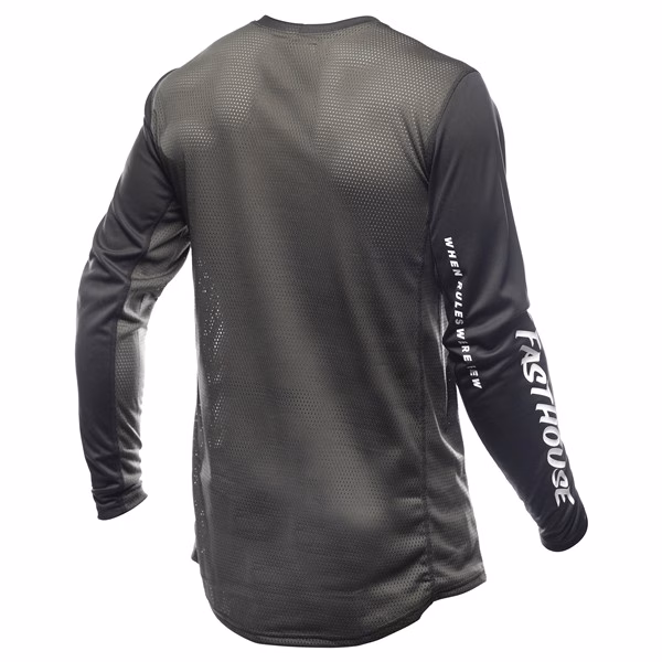 Fasthouse Grindhouse Air-Cooled Ramble Motocross Jersey, Black/Gray