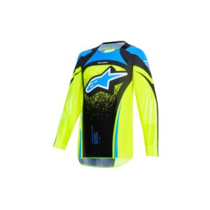 Alpinestars Supertech Nomur Motocross Jersey Youth Dark Navy/Yellow Fluoro/UCLA Blue - Image 1