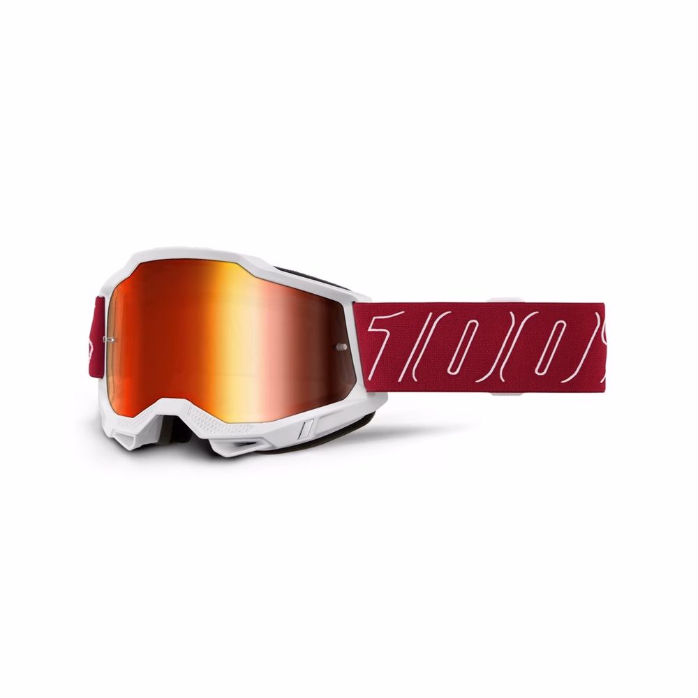 100% Accuri 2 Motocross Goggles Redline - Mirror Red Lens