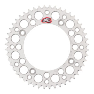 Renthal Sprocket Rear Silver 48T Alloy 7075 T6 Grooved - Image 1