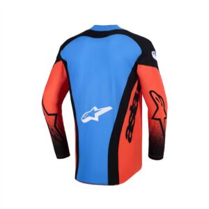 Alpinestars Techstar Knif Motocross Jersey Orange/Black/UCLA Blue - Image 2
