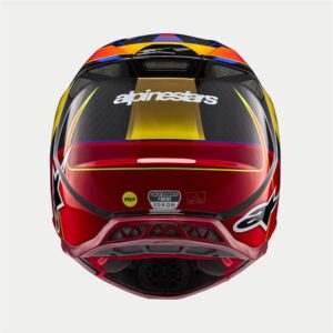Alpinestars Supertech S-M10 Motocross Helmet Era Gold/Yellow/Rio Red Gloss - Image 5