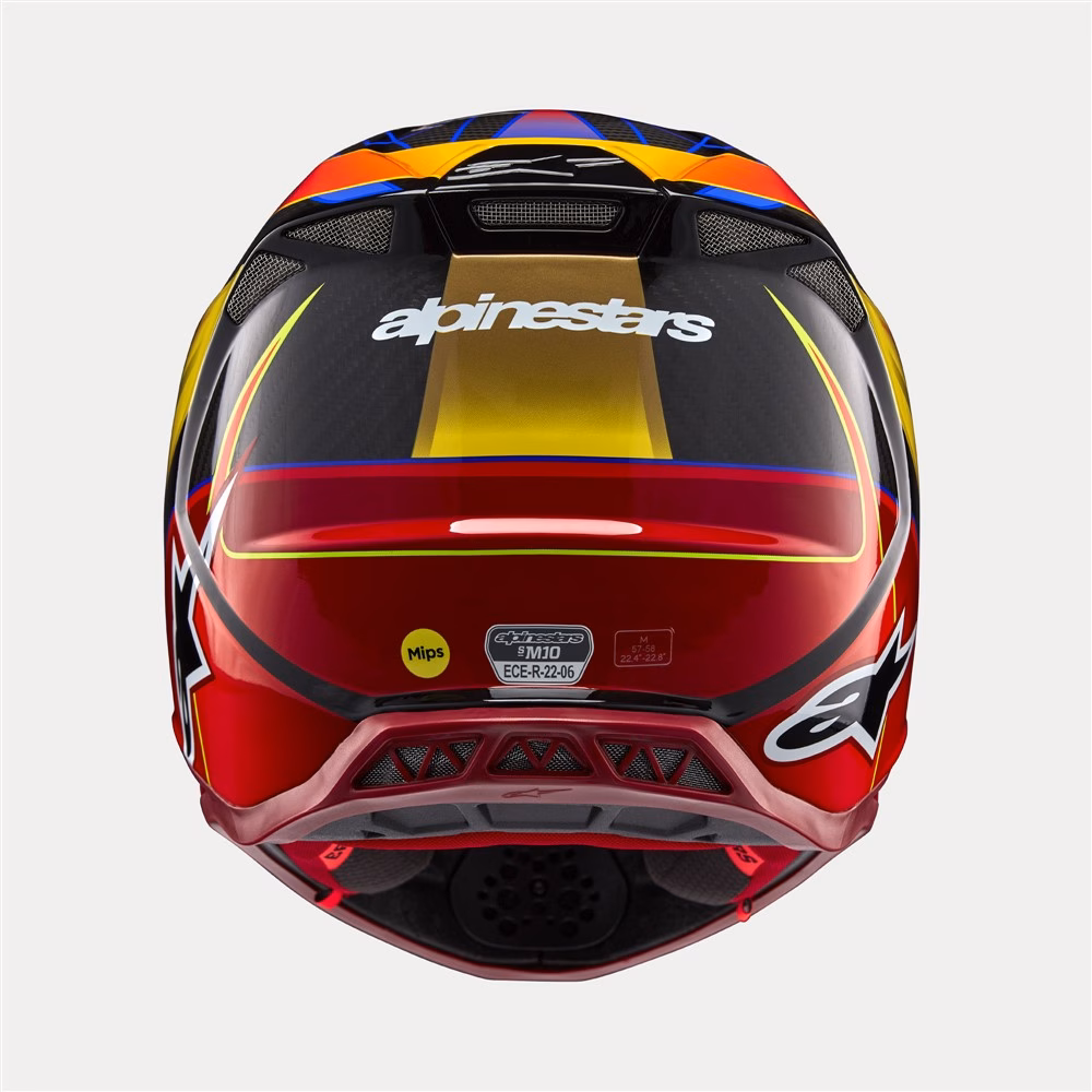 Alpinestars Supertech S-M10 Motocross Helmet Era Gold/Yellow/Rio Red Gloss