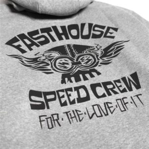 Fasthouse Love Of It Hooded Zip-up Fleece Heather Grey - Image 2