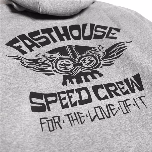 Fasthouse Love Of It Hooded Zip-up Fleece Heather Grey