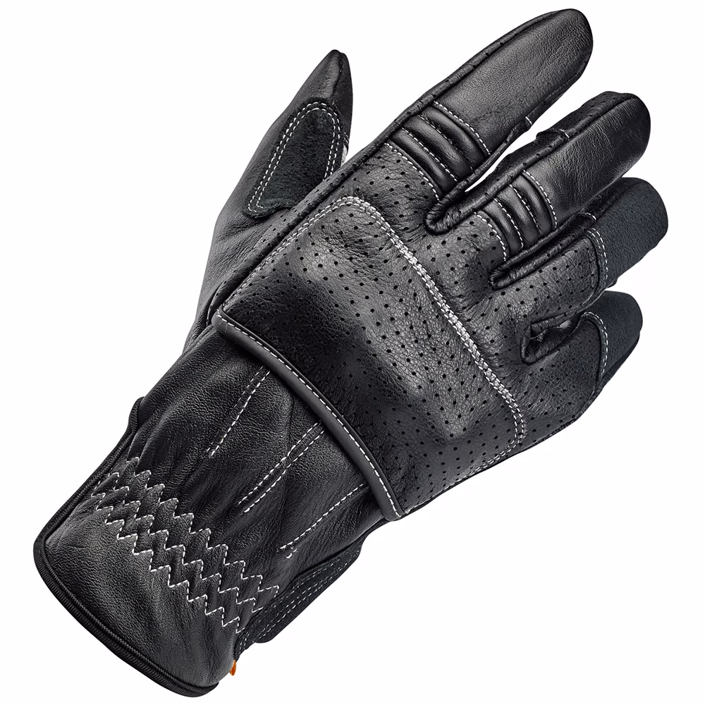 Biltwell Borrego Leather Road Gloves Black/Cement