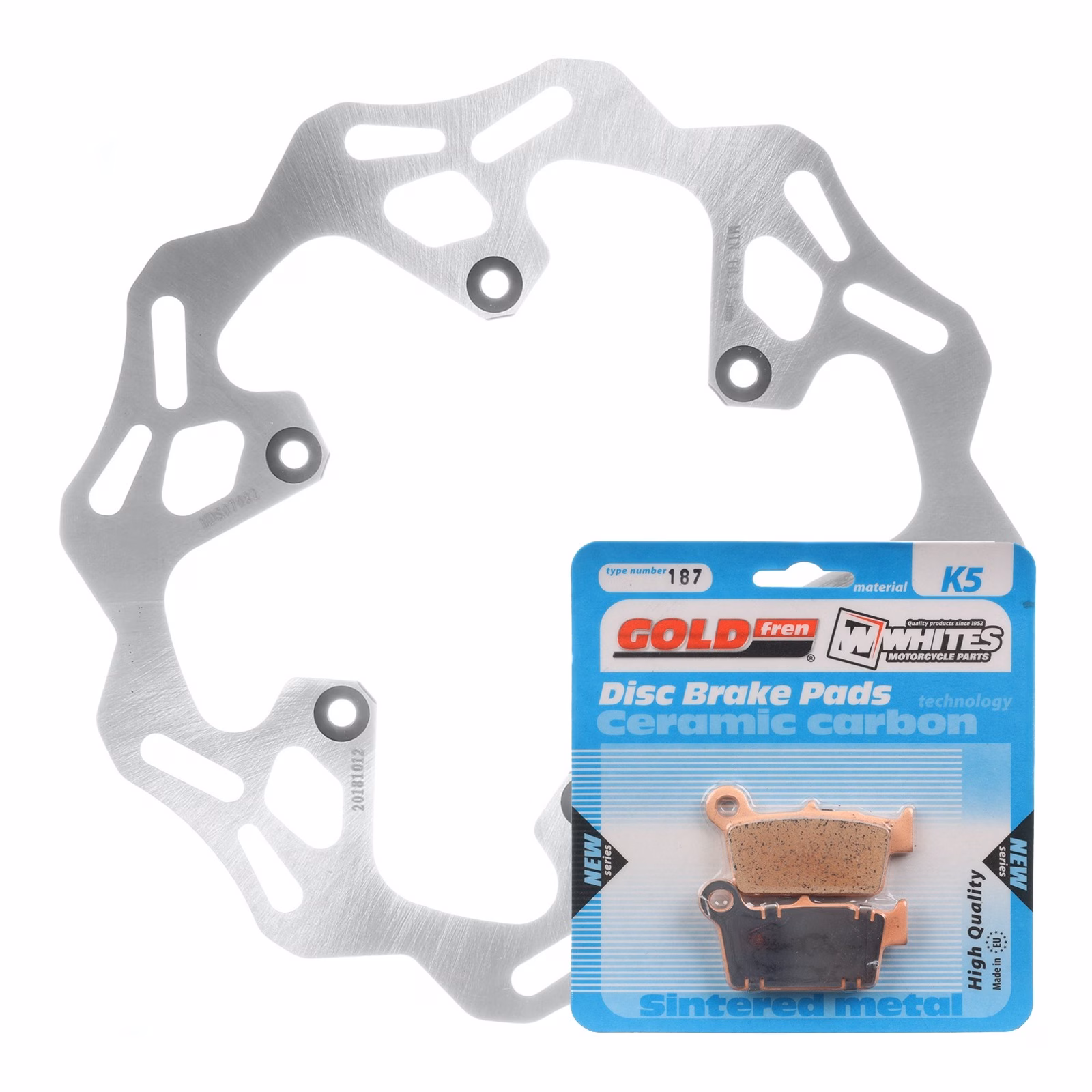 Brake Disc & Pad Rear Kit - Yamaha YZ450F '18-'19 - Wave - Image 1