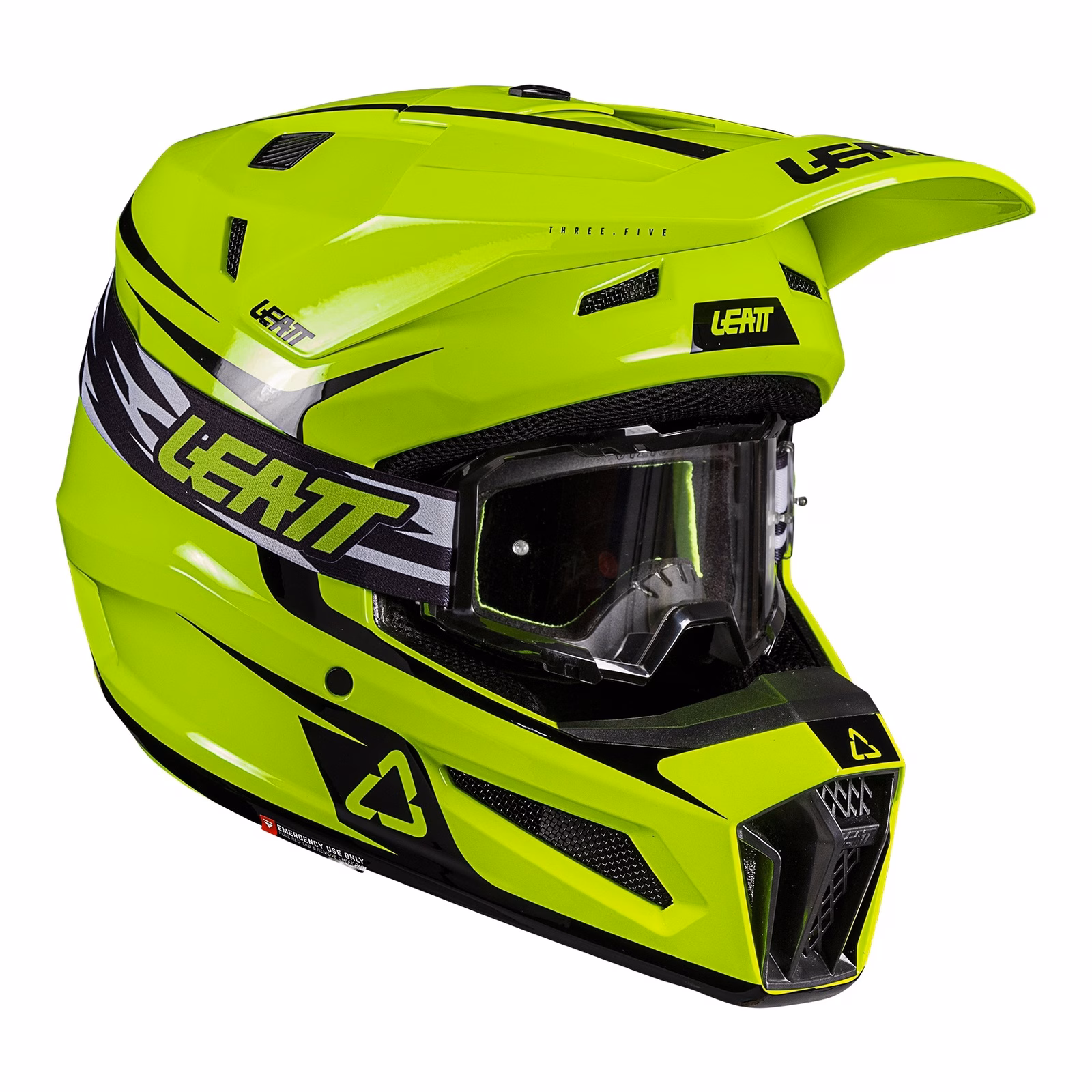 Leatt 3.5 Motocross Helmet Kit Neon Yellow - Image 2